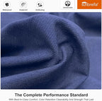 PURPLE LEAF Umbrella 9' X 12' Double Top Deluxe Rectangle Patio Umbrellas Offset Hanging Umbrellas Cantilever Umbrella, Spectrum Indigo