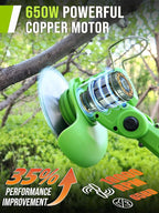 Cordless Weed Wacker, 21V Electric Weed Eater Battery Powered, 3 in 1 Grass Trimmer Cordless with 2 Batteries & Metal Blade, Electric Weed Trimmer/Lawn Edger/Brush Cutter for Yard Garden