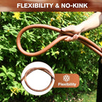 Short Leader Garden Hose 5/8" x 15ft, No Kink Lightweight Water Hose, Hybrid Rubber, Heavy Duty, 650 Burst PSI, Female to Female Fittings