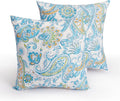 Outdoor Throw Pillows Waterproof Covers 2 Pack 16×16 Inch, Decorative Toss Pillows Covers, Rain-Proof, Fade Resistant for Patio Furniture, Sofa, Couch, Garden