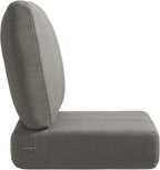 Luxury 24x24x6 Inch Kitty Outdoor Cushions - Water Resistant 1 Set Patio Replacement Seat Cushion for Rattan Wicker Dining Rocking Swivel Chairs Loveseat Couch Sectional Sofa - Grey
