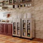 ZZV Stainless Steel Storage Cabinet with 1 Drawer, Rolling Kitchen Cabinet with Wheels, Heavy Duty Floor Cabinet for Kitchen, Garage, Restaurant, Outdoor, No Assembly Needed, D15.75 x W23.62 x H41.74