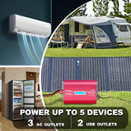 1500 Watt Pure Sine Wave Inverter 12V to 110V 120V AC 3100W Surge Peak Power for 2 Seconds Remote Control PD36W USB-C Compatible with Lithium Battery Starlink for Off-Grid Solar RV Car Home LEESKY