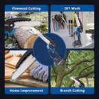 O-CONN Mini Chainsaw Cordless 6 Inch Handheld Chain Saw with Security Lock & Auto Oiler System, Portable Electric Small Chainsaw for Tree Branches, Courtyard, Household & Garden