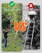 AgiiMan 5 to 20 FT Fruit Picker Pole - Reach to 26 FT Fruit Picker with Telescopic Extension Pole, Lightweight and Sturdy Aluminum Telescopic Pole, Easy to Assemble Fruit Picking Basket