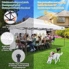 COBIZI 10x20 Pop Up Heavy Duty Canopy with 6 Sidewalls and Hexagonal Legs, Easy up Tent for Parties, Commercial and Wedding, Outdoor Canopy with Roller Bag, Sand Bags, Waterproof & UPF50+ (White)
