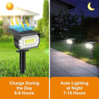 LANSOW Solar Spot Lights Outdoor, [12 Pack/76 LED] 2-in-1 Solar Landscape Spotlights, 3 Modes IP65 Waterproof Dusk to Dawn Solar Powered Flood Wall Lights for Outside Yard Garden Pathway(Cool White)