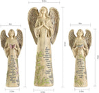 Topadorn Angel Statue Decoration for Garden, Lawn, Home & Patio, Standing Angel Memorial Resin Figurine Ornament, Waterproof Angel Antique Sculpture Stone, 13''H