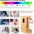 1 Person Dry Sauna for Home Max 165°F Traditional Sauna Experance, Indoor Hemlock Wooden Sauna, 110V-120V Electric Fast Heating, Easy Assembly, 7-Color Lamp, Bluetooth Size: 39.8 x 37.8 x 65.7inch