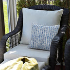 LVTXIII Set of 2 Patio Throw Pillows Waterproof 18"x18" Fade Resistant Outdoor Throw Pillows with Inserts, Fluffy Decorative Garden Toss Pillow Cushions for Home Patio Coach Sofa Use, Pebble Blue