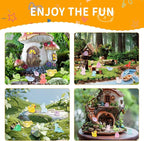200 Pcs Tiny Resin Animals to Hide, Mini Luminous Resin Animals Bulk for Miniature Fairy Garden Accessories Micro Landscape Aquarium Cake Potted Plants Dollhouse Moss Patio Home Decor Crafts
