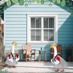 Geyoga Goose Outfit for 23 Inch Cement Plastic Porch Bird Watching Theme Goose Clothe Gift for Bird Lovers Outdoor Yard Lawn Garden Costume