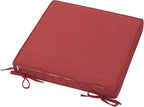 Magpie Fabrics Indoor Outdoor Waterproof Square Chair Cushion, 18" x 18" x 2.5", 2 Pack, Water Resistant Seat Cushions, for Patio Garden Office, Dark Red