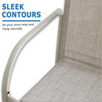 Outdoor Dining Chairs Set of 6, Stackable Patio Chairs with Textilene Fabric, Lightweight Garden Chairs for Poolside, Backyard, Camping, Grey