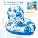 [2025 New Model] Inflatable Unibody Pool Lounger Float with Cup Holders and Handle, Ideal Pool Toys for Beach,Lakes, Rivers,Water Party Beach Vacation Essentials