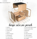 Customize Outdoor Traditional Steam Sauna 4-10 Person, Canadian Hemlock, Red Cedar Sauna, Porch Option, Glass Window Option, Wood Burning Stove or Harvia Heater, ETL Certificate(0-195 °F)
