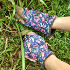 Gardening Gloves for Women and Men, Garden Gloves with Touch Screen, Thorn Proof Puncture Resistant Working Gloves, Gardening Gifts for Women,Blue-brown flowers M