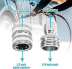 Tool Daily Pressure Washer Adapter Set, Stainless Steel Quick Connect Kit, M22 14mm to 3/8" Quick Disconnect Kit for Power Washer, 8 PCs