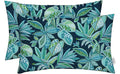 RSH DECOR: Lumbar Throw Pillows Set of 2 | 20” x 12" | All-Weather Spun Fabric | Water and Fade-Resistant | Outdoor Support Pillows for Patio Furniture | Crestwood Marine