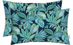RSH DECOR: Lumbar Throw Pillows Set of 2 | 20” x 12" | All-Weather Spun Fabric | Water and Fade-Resistant | Outdoor Support Pillows for Patio Furniture | Crestwood Marine