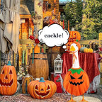 Porch Goose Outfits for 23" Plastic Porch Goose Halloween Pumpkin Outfit Goose Clothes for Cement Goose for Indoor Outdoor Garden Yard Lawn Patio Art Decor(NG)
