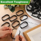 Kathfly 50pcs Gazebo Curtains Hooks Rustproof Plastic Shower Curtain Rings Hooks Outdoor Gazebo Replacement Parts Accessories for Outdoor Canopy Mosquito Nets Window Drapes Home Hotel Supplies