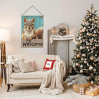 Squirrel Garden Flag Vertical Double Sided Outdoor Yard Flags 12.5x18 Inch Burlap Banners for House Lawn
