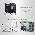 DuroMax XP11000iHT 11,000-Watt Tri Fuel Portable Digital Inverter Generator - Gas, Propane & Natural Gas, Remote Electric Start, Whole Home Power Backup, Transfer Switch Ready, RV & Emergency Ready