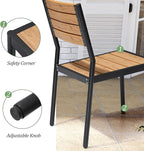 Pellebant 13 Piece Patio Table and Chairs Set for 12, Aluminum Outdoor Dining Set with Umbrella Hole, Stackable Dining Chairs & 114" Dining Table, Brown