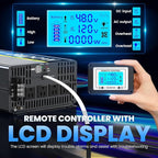 48V 2500W Pure Sine Wave Inverter 48V DC to 110V/120V AC Converter with 4AC Outlets, 5V/3.4A USB, Remote Control with on-Screen Display, Off-Grid Solar Power Inverter for Truck, Home, Vehicles, RV