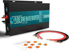 WZRELB 3000watt Pure Sine Wave Inverter 24V DC to 120V AC 60HZ with LED Display Car Inverter Generator (RBP300024B1)