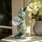 MININOVA Garden Outdoor Statues Rabbit with Solar Light Bunny Figurines Decorations with Wider Base & Reinforced Weight for Patio Yard Lawn Ornaments Gifts for Birthday Christmas Housewarming