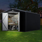 10x14 FT Outdoor Storage Shed,Metal Tool Sheds,Waterproof Outside Storage Shed,Large Storage Building with Lockable Door