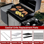 GasSaf 21.5 Flavorizer Bar, 27 Grill Burner for Weber Spirit 200, E-210, S-200, S-210, E-210NG (Side Control), Spirit 500, Genesis Silver A, Grill Insert Replacement Parts for Weber 7534 7535 7507