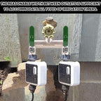 Garden Hose Splitter, 3/4” Rust and Freeze Resistant Outdoor Hose Manifold with 2 green Extra Long Handles Faucet Adapter-Heavy Duty Brass Nickel Plated 2-Way Valve
