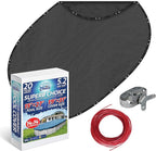 Winter Swimming Pool Cover for 15 ft x 27 ft Aboveground Oval Pool Size, Superb Choice Series, Solid Material, Color - Iron Gray, Pool Cover Choice 511527-4CHOICE