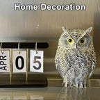 2 Pack Realistic Owl Statues for Indoor & Outdoor Decoration, Effective Birds Deterrent for Garden, Patio, Yard, and Home Decor, Suitable for Spring Decor (Brown & Gray)