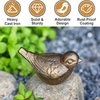 Bird Key Hiders Outside, Cast Iron Outdoor Hidden Keys Holder, Hide a Key Bird Statue, Antique Gold Keys Hider for Indoor Garden Yard Patio Decor