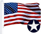 G128 Combo Pack: USA American Flag 3x5 Ft Embroidered Stars & New Mexico State Flag 3x5 Ft Embroidered