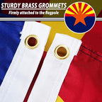 FLAGWIN Arizona Flag 3x5 FT - Double Sided Flag Outdoor 3 Ply - Vivid Color and Fade Proof State of Arizona Flags with Brass Grommets