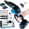 EliteHome Mini Chainsaw Cordless 6 Inch Small Hand Held Chain Saw Battery Powered & Auto Oiler Portable Electric Chainsaws for Tree Trimming wood cutting 2 Batteries 3 Chains 2025