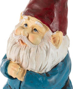 Alpine Corporation 12" Tall Classic Outdoor Garden Gnome Yard Statue Decoration