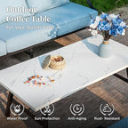Patio Furniture Set 6 pcs, Outdoor Patio Furniture, 1 X 3-Seat Sofa, 4 X Single Chairs, 1 X Coffee Table and 5.75" Extra Thick Cushion, Patio Conversation Set,Blue