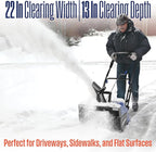 Westinghouse WSnow22 48V Cordless Snow Blower 22 Inch Kit, Steel Auger, LED Lights, 1600W Brushless Motor, 25ft Throwing Distance, Plows 840lbs/min, Compatible with Snow Joe Batteries