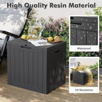 32 * 2 Gallon Outdoor storage deck Box Waterproof ，garden tool,backyard cushion,poolside toy storage,Small delivery boxes for outside,Two Boxes/set,Wood-like Striped BLack