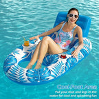 Jasonwell Inflatable Pool Float Adult - Pool Floaties Lounger Floats Raft Floating Chair Water Floaties for Swimming Pool Lake Lounge Float with Cup Holders Beach Pool Party Toys for Adults