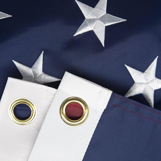 8x12 FT American Flag for Outside, Best Embroidered Stars and Sewn Stripes, 210D Heavy Duty Polyester, Suitable for Outdoor High Winds Areas (American flag 8x12 FT)