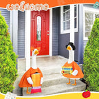 2 Set Halloween Porch Goose Outfit Set for 23'' Plastic Garden Statue Lawn Porch Goose Clothes Costume Accessories for School Outdoor Home Patio Yard Decor(Pencil and Bus)