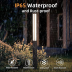 Outdoor Landscape Path Lights, 3000K Warm Pathway Lighting (98 Inches)