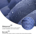 ERWUDEling Zero Gravity Lounge Chair Cushion 67 Inch - Thick & Soft Waterproof Patio Furniture Cushion for Outdoor/Indoor Use, Non-Slip with 8 Ties, Blue (19" W x 67" L x 4" T)